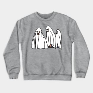 Boo Sheet Halloween Distracted Boyfriend Meme Ghosts Crewneck Sweatshirt